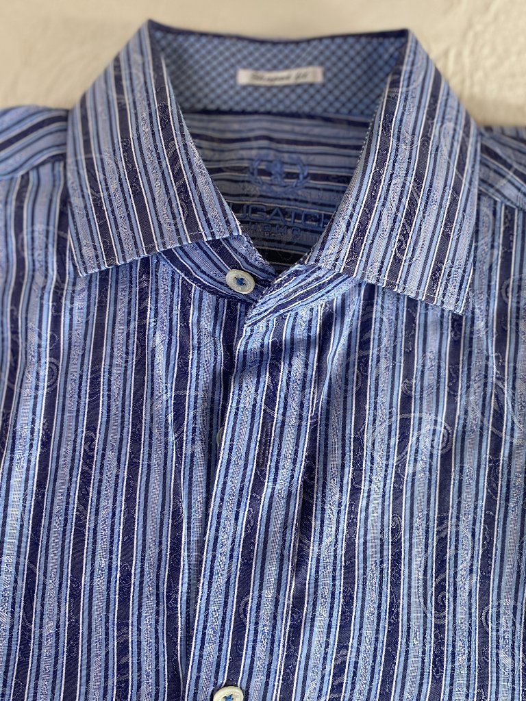 Mens Bugatchi Uomo Shaped Long Sleeve Shirt Size M